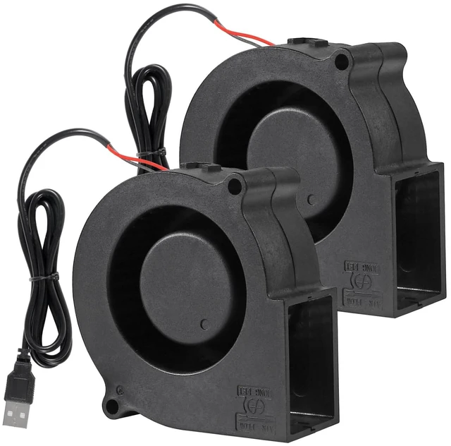 Main image of 2Pack 7530 75mm x 30mm 5V USB Blower Fan DC Brushless Fans for Laptop, Amplifier, Raspberry Pi Cooling Ventilation
