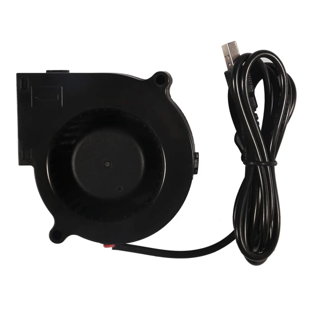 Alt view image 6 of 7 - 2Pack 7530 75mm x 30mm 5V USB Blower Fan DC Brushless Fans for Laptop, Amplifier, Raspberry Pi Cooling Ventilation