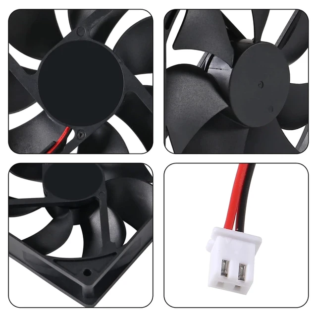 Alt view image 2 of 6 - 4-Pack 120mm Black Computer Case Fans High Performance Cooling Low Noise 2-Pin XH2.54 Connector 2000 RPM Dual Ball Bearing Long Life Up to 50,000 Hours