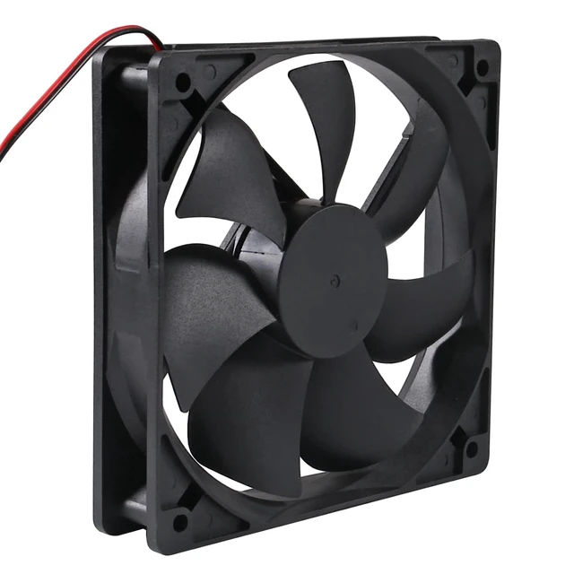 Alt view image 6 of 6 - 4-Pack 120mm Black Computer Case Fans High Performance Cooling Low Noise 2-Pin XH2.54 Connector 2000 RPM Dual Ball Bearing Long Life Up to 50,000 Hours