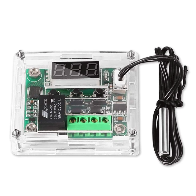 Alt view image 2 of 6 - 2PCS Temperature Controller Module with Case, XH W1209 LED Display Digital Thermostat Module with Waterproof NTC Probe -50~110 Electronic Temperature Temp Control Module Switch