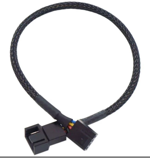Alt view image 7 of 7 - 2 PCS 10" 4 Pin Fan Extension Power Cable for PWM Fan, Computer ATX Case