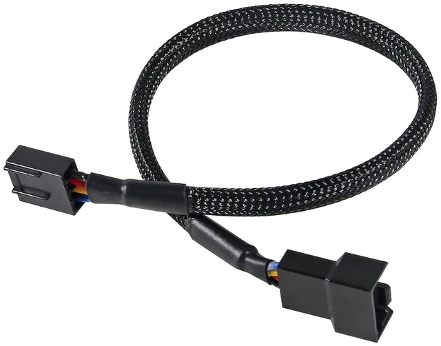 Alt view image 6 of 7 - 2 PCS 10" 4 Pin Fan Extension Power Cable for PWM Fan, Computer ATX Case