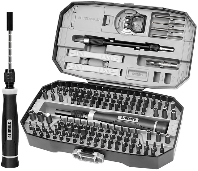 Alt view image 2 of 7 - Precision Screwdriver Set 153 in 1 Small Screwdriver Set with Case+STREBITO Soldering Mat Large, Solder Mat Heat Resistant 932°F