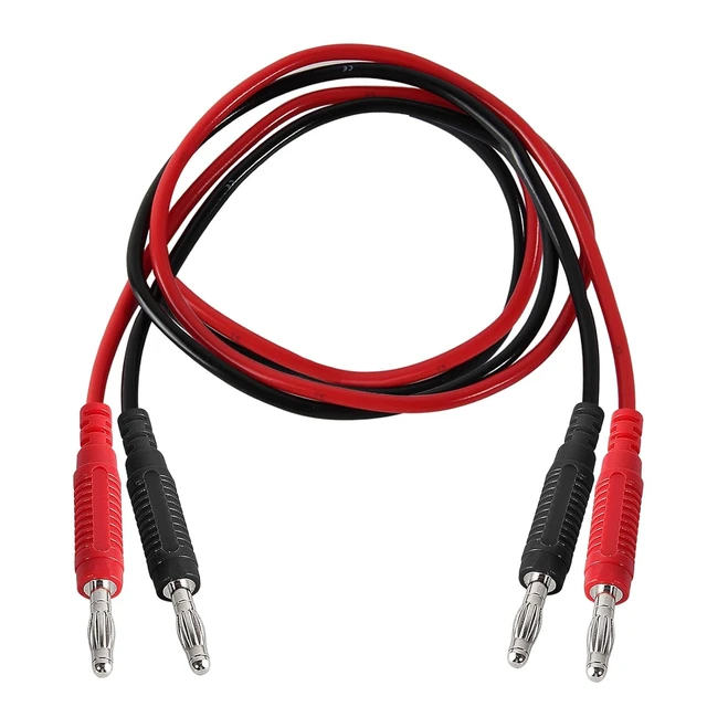 Alt view image 2 of 7 - 2pcs Banana Plug Test Lead Male to Male 14AWG Heavy Duty Silicone Test Leads Soft Test Cable Wire, 4mm Banana Plug for Multi-Meter, Electrical Test Jumper Wire