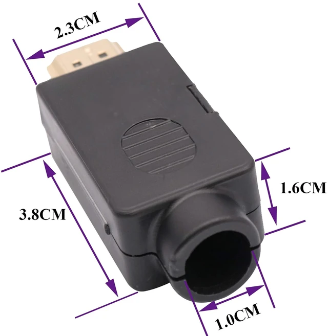 Alt view image 2 of 7 - HDMI Screw Terminal Block Adapter Gold Plated HDMI Male to 20 Pin/Way Female Solderless Terminal Breakout Board Connector Signal Module with case (2Pcak/Male)