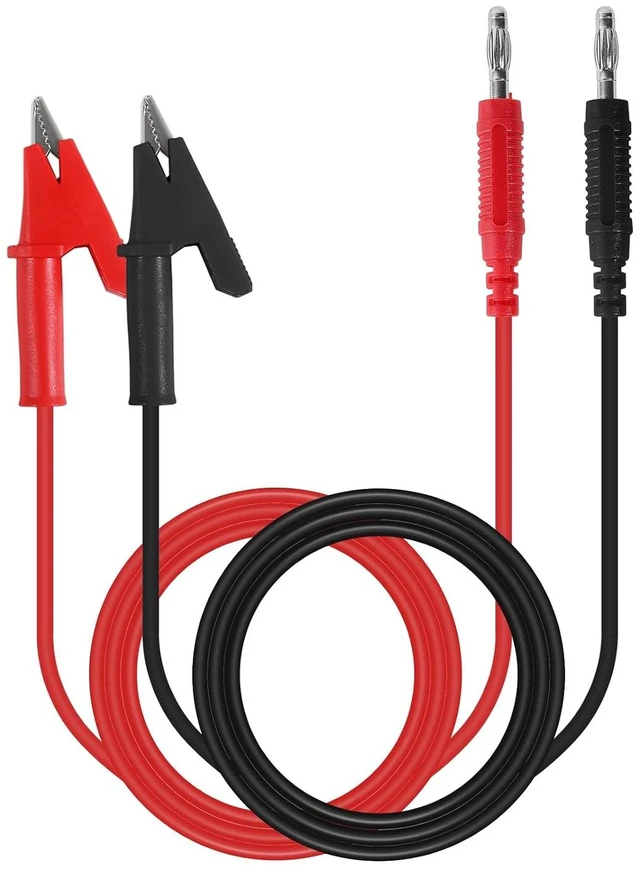 Alt view image 2 of 7 - 8PCS 4mm Banana Plug to Alligator Clip Test Lead Wire Cable Set 14AWG for Multimeter & Electrical Testing 3 Feet