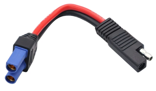 Alt view image 4 of 6 - SAE to EC5 Cable EC5 Female Plug Connector to SAE Power Automotive Adapter Cable 12AWG for Solar Panel Battery Gender Charging15cm/6inch (Pack of 2)