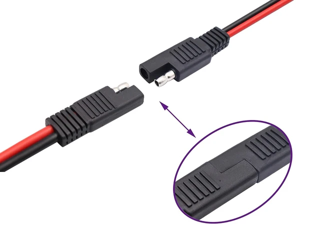 Alt view image 6 of 6 - SAE to EC5 Cable EC5 Female Plug Connector to SAE Power Automotive Adapter Cable 12AWG for Solar Panel Battery Gender Charging15cm/6inch (Pack of 2)