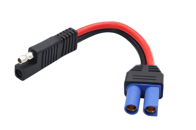 Alt view image 5 of 6 - SAE to EC5 Cable EC5 Female Plug Connector to SAE Power Automotive Adapter Cable 12AWG for Solar Panel Battery Gender Charging15cm/6inch (Pack of 2)