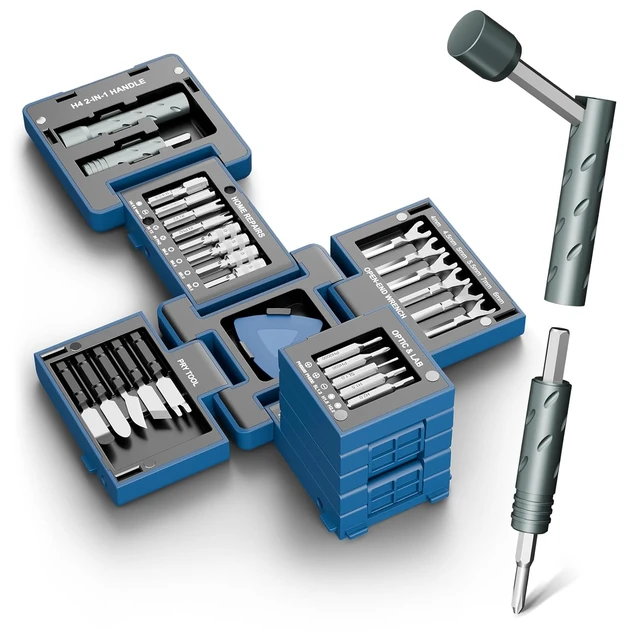 Alt view image 6 of 7 - Screw Extractor Set and 55 in 1 Precision Screwdriver Set Bundle, Damaged Screw Remover Kit with Compact Small Screwdriver Repair Tool Kit for Electronics, Laptop, Phone, Furniture, Bike and