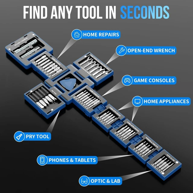 Alt view image 7 of 7 - Screw Extractor Set and 55 in 1 Precision Screwdriver Set Bundle, Damaged Screw Remover Kit with Compact Small Screwdriver Repair Tool Kit for Electronics, Laptop, Phone, Furniture, Bike and