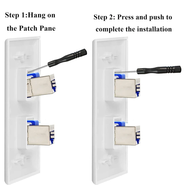 Alt view image 5 of 7 - 6Pack RJ45 Female Jack CAT6A Shielded Keystone Coupler(Blue/CAT6A)