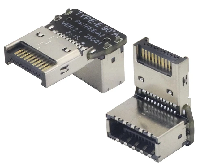 Alt view image 2 of 7 - 2Pack Right Angle Up USB 3.1 Type-E Header Front Panel Adaptr 90 Degree 10Gbps USB 3.1 Type-E Male to Female Front Panel Internal Power Connector for Motherboard.(Type-E/Up)