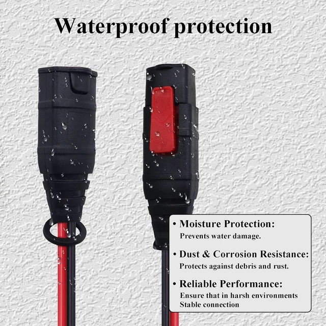 Alt view image 6 of 7 - 16AWG GC004 X-Connect fit Extension Cable Compatible with NOCO Genius Smart Battery Chargers Automotive Wires Harness - with Waterproof Back Cover for GENIUS1,GENIUS2,G1100,G3500(10FT/1Pack)