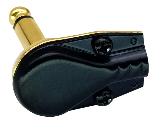 Alt view image 4 of 7 - 90 Degree 6.35MM Adapter Golden Plated Right Angle 6.35mm 1/4 Inch TS Mono Male Flat Pancake Style Plugs Connectors for Speaker,Patch Cable,Guitar.(4 Pack)