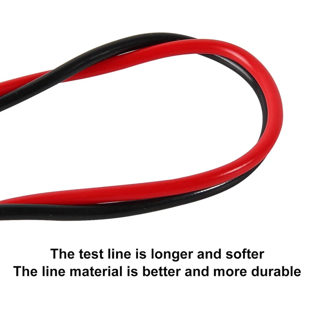 Alt view image 6 of 7 - 2PCS Heavy Duty Alligator Clips Test Leads for Multimeter & Voltmeter with Insulated Clamps,Banana Plug Meter Leads,multimeter Alligator Clips