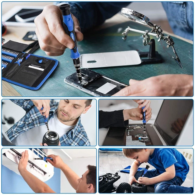 Alt view image 2 of 7 - Precision Screwdriver Set 142-Piece + Anti Static Wrist Strap Bundle, Electronics Repair Toolkit for iPhone, MacBook, Computer, Laptop, PC, Tablet, PS4, Xbox, Nintendo, Game Console