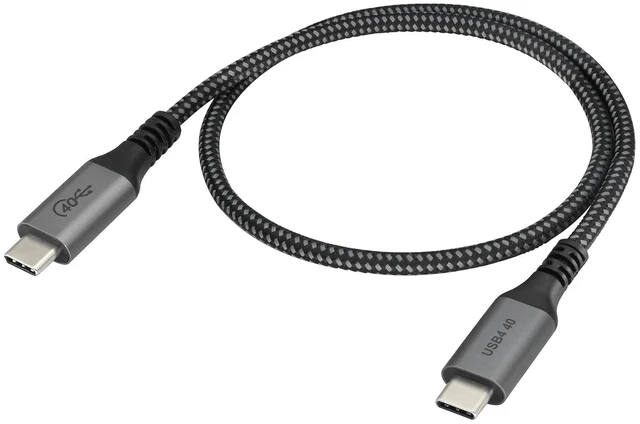 Main image of Thunderbolt 3 Cable TB3 USB4 USB-C Male Extension Cable 40Gbps &100W Fast Charging Supports Single 5K 60Hz or Dual 4K 60Hz Monitor Compatible for Type-C MacBooks,Dell,Hub,Docking(0.6m/2ft)