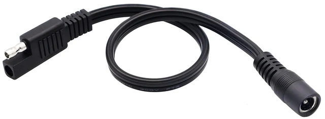 Alt view image 5 of 7 - DC to SAE Connectors Cable SAE Plug to DC 5.5mm x 2.1mm Female Adapters Cables for RV Solar Panel Solar Battery Panels Connect Cables(30cm/12inch)