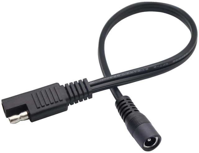 Alt view image 4 of 7 - DC to SAE Connectors Cable SAE Plug to DC 5.5mm x 2.1mm Female Adapters Cables for RV Solar Panel Solar Battery Panels Connect Cables(30cm/12inch)