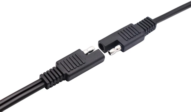 Alt view image 6 of 7 - DC to SAE Connectors Cable SAE Plug to DC 5.5mm x 2.1mm Female Adapters Cables for RV Solar Panel Solar Battery Panels Connect Cables(30cm/12inch)