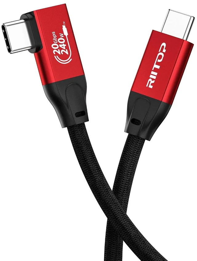 Main image of 20Gbps USB-C to USB C Cable 3.3FT/90Degree Right Angle