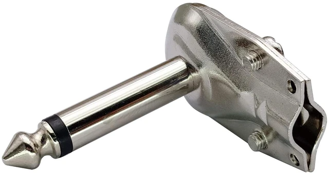 Alt view image 3 of 7 - 90 Degree 6.35MM Adapter Golden Plated Right Angle 6.35mm 1/4 Inch TS Mono Male Flat Pancake Style Plugs Connectors for Speaker,Patch Cable,Guitar.(4 Pack/2 Pole)