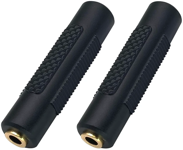 Main image of 3.5mm Headphone Adapter, 4 Poles 1/8'' Female to Female Aux TRRS Stereo Audio Connector for Earphone, Headset, Smartphone, Laptop, Tablets, MP3 Player (2Pack)