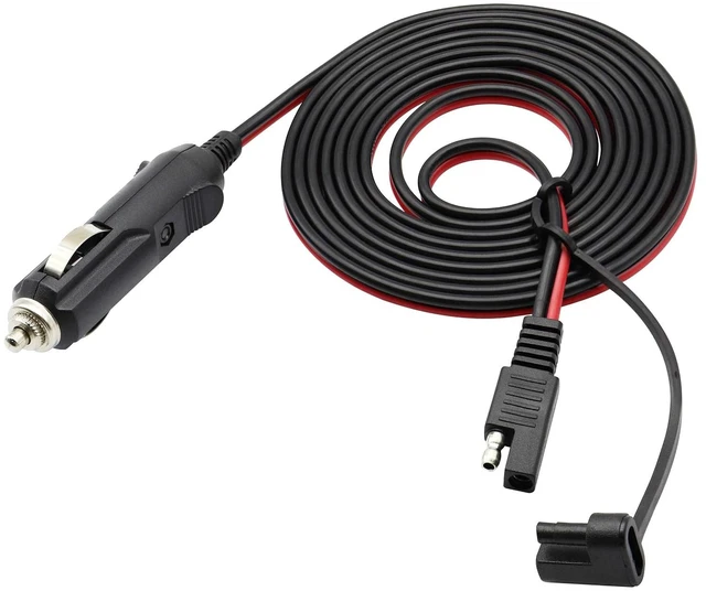 Main image of SAE to Cigarette Lighter Cable,16AWG 12V Cigarette Lighter Male Plug to SAE 2 Pin Quick Release Disconnect Connector Plug Adapter Extension Charging Cable with Fuse(2.4m/7.8ft-M)