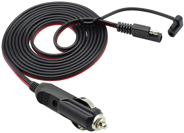 Alt view image 4 of 7 - SAE to Cigarette Lighter Cable,16AWG 12V Cigarette Lighter Male Plug to SAE 2 Pin Quick Release Disconnect Connector Plug Adapter Extension Charging Cable with Fuse(2.4m/7.8ft-M)