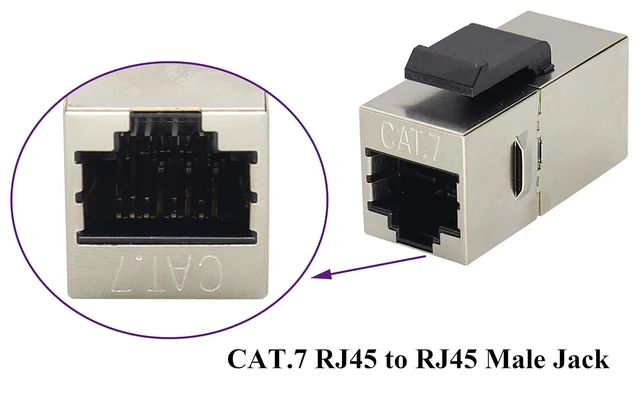 Alt view image 3 of 7 - Cat7 Keystone Wall Plate Coupler RJ45 Keystone Jack Inline Coupler 10Gbps Cat-7 Female to Female Keystone Jack Shielded Rj45 Jack for Cat-7, Cat6, Cat6A, Cat5e, Cat5 Cabling(6Pack/CAT7)