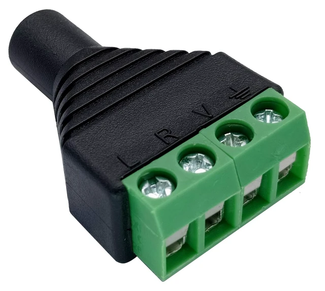 Alt view image 5 of 7 - 4 Pole 3.5mm Screw Terminal Stereo TRRS Audio Female to AV 4 Pin Screw Terminal Double Track Headphone Balun Solderless Converter Adapter (5 Pack)