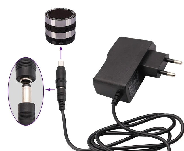 Alt view image 6 of 7 - USB Mini DC Power Adapter, 2-Pack, Black, Mini USB 2.0 Male Jack