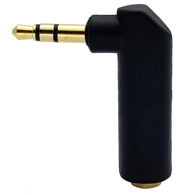 Alt view image 5 of 7 - 3.5mm Jack Adapter 90 Degree Right Angled 3 Poles 3.5mm TRS Audio Stereo Male to Female Connector Extension Adapter(2 Pack/3 Pole)