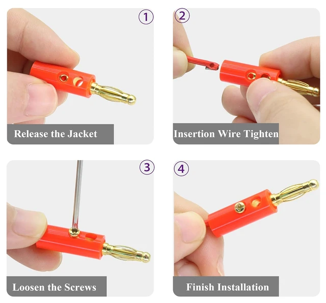 Alt view image 6 of 7 - 2Pack Banana Plug to SAE Power Cable 30cm 18AWG 2 Pin Quick Connect/Disconnect Jack SAE Connector Wire for Motorcycle,Car