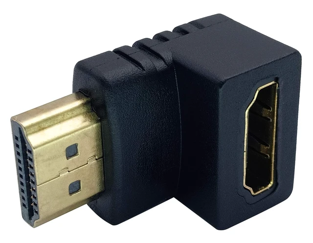 Alt view image 3 of 7 - 270 Degree HDMI Adapter Right Angle Gold Plated 19 Pin HDMI Male to Female Coupler Connector for 3D and 4K Ultra HD TV Stick HDMI Cable Extension Converter(2 Pack-Down)