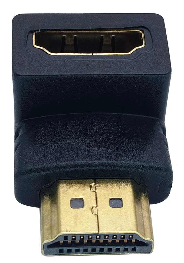 Alt view image 5 of 7 - 270 Degree HDMI Adapter Right Angle Gold Plated 19 Pin HDMI Male to Female Coupler Connector for 3D and 4K Ultra HD TV Stick HDMI Cable Extension Converter(2 Pack-Down)