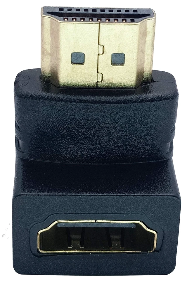Alt view image 6 of 7 - 270 Degree HDMI Adapter Right Angle Gold Plated 19 Pin HDMI Male to Female Coupler Connector for 3D and 4K Ultra HD TV Stick HDMI Cable Extension Converter(2 Pack-Down)