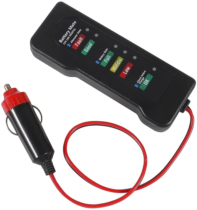 Alt view image 7 of 7 - 2PACK Car Battery Tester 6 LED Indicators Digital 12V Multi Functions Alternator Tester for Car Motorbike