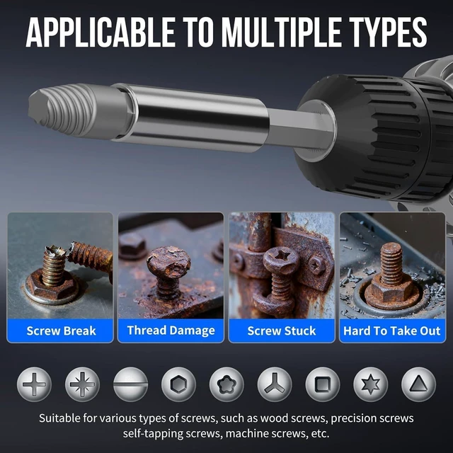Alt view image 4 of 7 - Screw Extractor Set and 55 in 1 Precision Screwdriver Set Bundle, Damaged Screw Remover Kit with Compact Small Screwdriver Repair Tool Kit for Electronics, Laptop, Phone, Furniture, Bike and