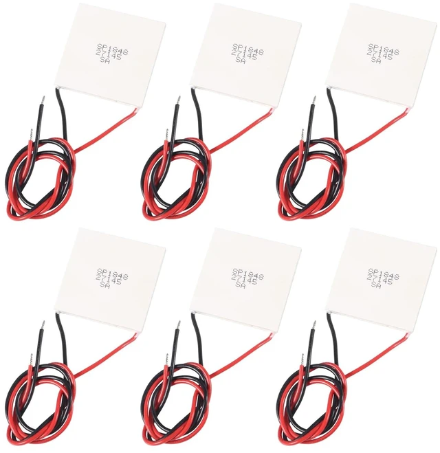 Main image of 6PCS SP1848-27145 Peltier TEG Module Heatsink Semiconductor Thermoelectric Generator Cooler Cooling Power Plate Module 40 x 40 mm 150