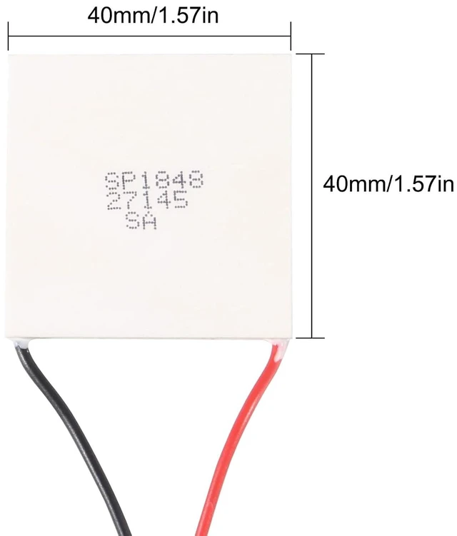 Alt view image 4 of 6 - 6PCS SP1848-27145 Peltier TEG Module Heatsink Semiconductor Thermoelectric Generator Cooler Cooling Power Plate Module 40 x 40 mm 150