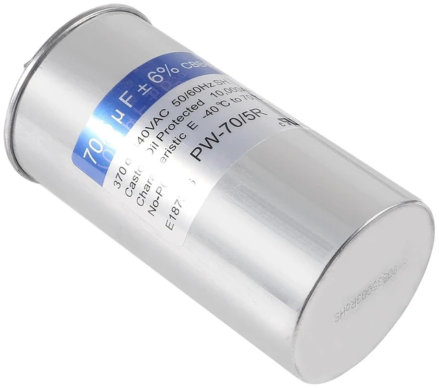 Alt view image 5 of 6 - 2PACK 70+5uF 70/5MFD ±6% 370V/440V CBB65 Dual Run Circular Start Capacitor for AC Motor Run or Fan Start or Condenser Straight