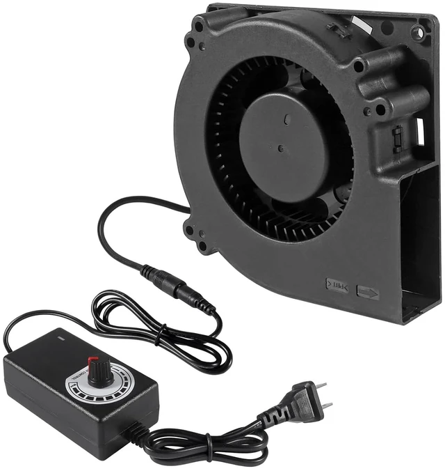 Main image of 1 Set PC Fans 120mm (120mm x 32mm) with Variable Speed Controller 3V to 12V, Axial Computer Fan with AC Plug 110V 120V 220V, Vent Fan for PC Cooler Biltong Box Cabinet Receiver Xbox DVR