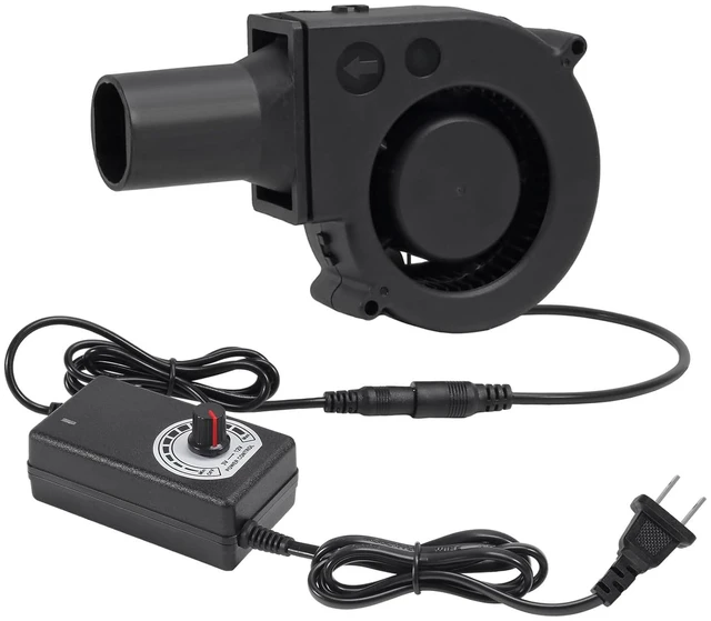 Main image of 97mm x 33mm 9733 12V Dual Ball BBQ Blower Fan Air with 110V - 240V AC Plug Variable Speed Controller for Ventilation,Outdoor Barbecues Fire Bellow, Camping Cooking DIY Cooling Projects
