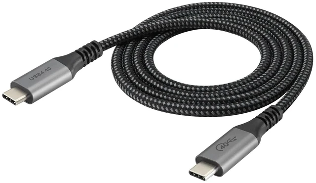 Main image of USB4 Cable 40Gbps Data Transfer USB Type C Male to USB-C Cable (20V, 5A) Charging Supports 5K&60hz or Double 4K Display Thunderbolt 3 Cable for Hub,Apollo,eGpu,MacBook,Dell,Grey(1.2m/4ft)