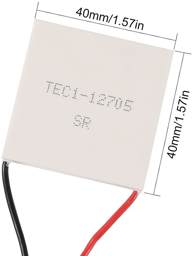 Alt view image 3 of 5 - 5PCS Thermoelectric Cooler Cooling Panel TEC1-12705 5A 12V Heatsink Thermoelectric Cooling Plate Module