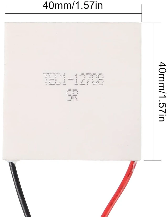 Alt view image 3 of 5 - 6PCS TEC1-12708 TEC Thermoelectric Heatsink Cooler Cooling Peltier Plate Module 40x40mm