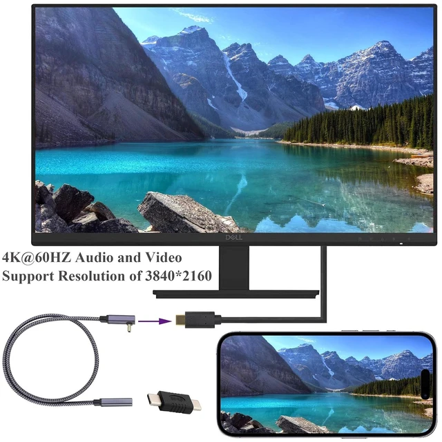 Alt view image 6 of 7 - 2Pack Up&Down Angle USB Type C 3.1 Flat Braided Cable 10Gbps 90 Degree USB C 3.1 Male to USB 3.1 C Female 4K Video Cable for New MacBook Pro 2017, USB-C Hub, Laptop&Mobile Phone(0.6M-M/F)